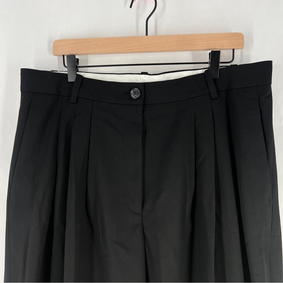 NWT COS Black Wool Barrel Ankle Pants - Picture 3 of 16